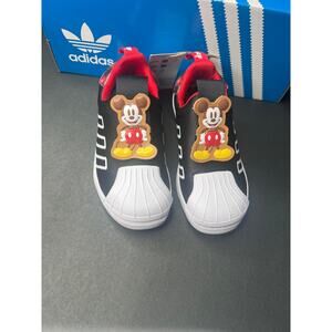 Adidas Superstar 360 Disney Mickey Slip On Shoes Black Toddler Size 10.5 New